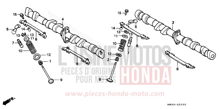 NOCKENWELLE von CB Seven Fifty CANDY ANDROMEDA RED-U (R131) von 1996